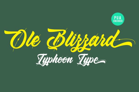 Ole Blizzard: A Playful, Bold Handwritten Font for Small Business Branding